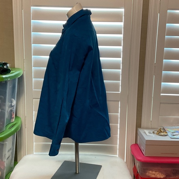 Allison Daley Blue Button Down Shirt - Picture 5 of 7